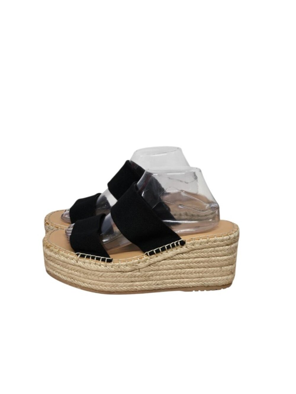 Splendid Shoes Womens Size 10 Black Platform Wedge Heel Espadrille Sandals